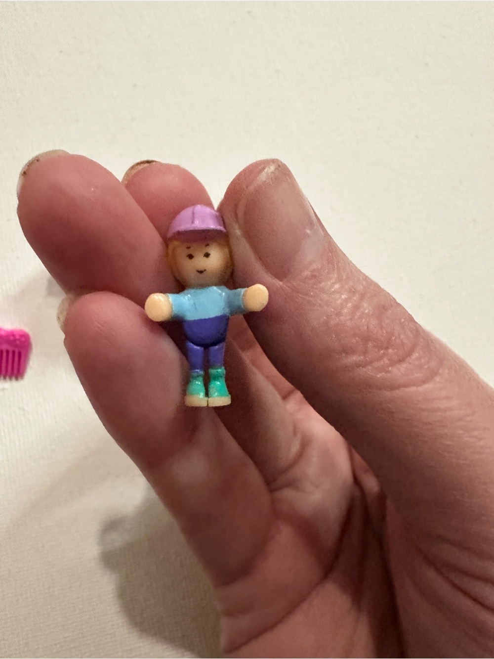 1995 Polly Pocket Shetland Pony Stables Pink Bluebird Compact Complete Play Set - Picture 5 of 9